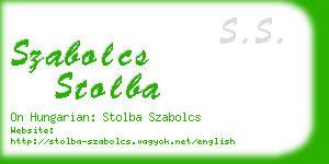 szabolcs stolba business card